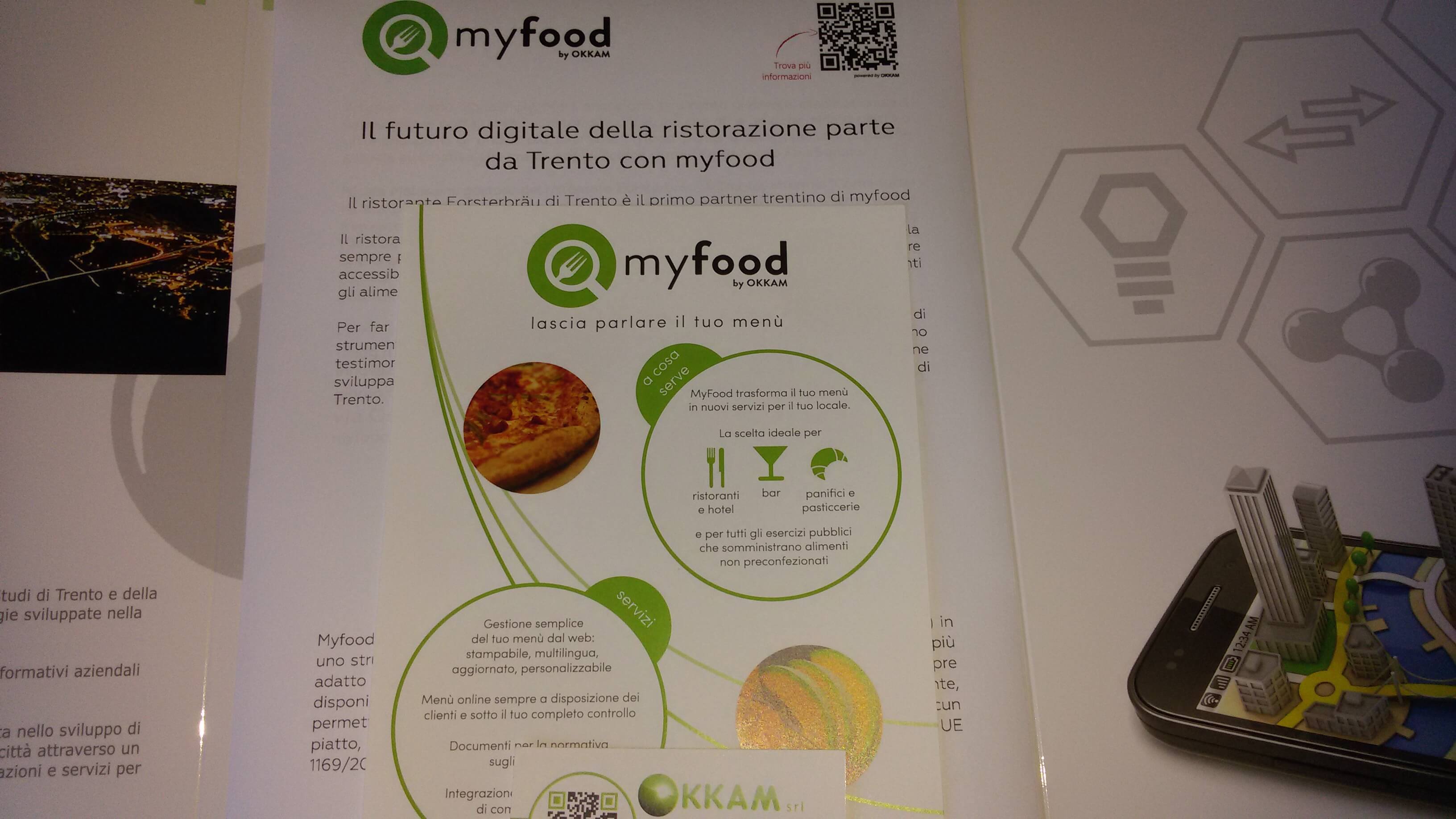 La cartella della conferenza stampa myfood alla Forst di Trento